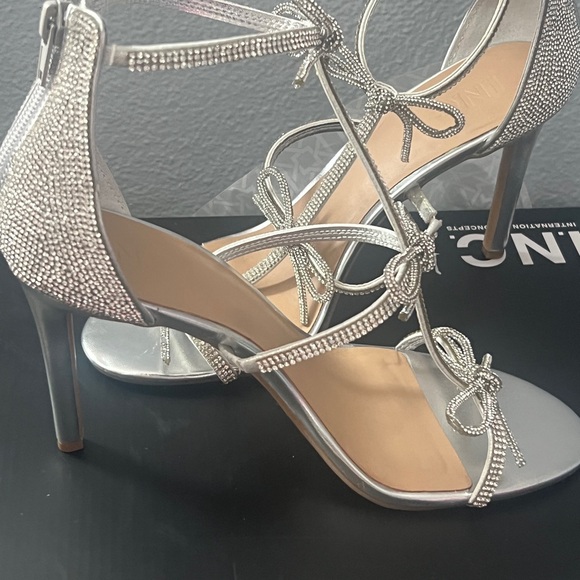 INC International Concepts Shoes - INC Women's Nolino Beaded Bow T-Strap Dress Sandals